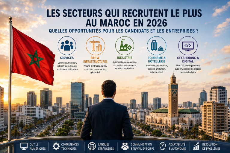 Les secteurs qui recrutent le plus au Maroc en 2026